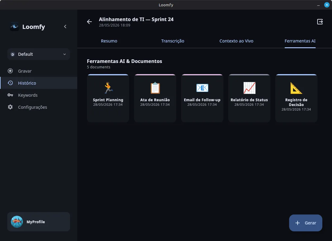 Documentos em um clique